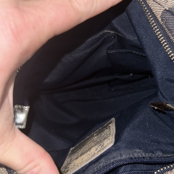 COPY - Vintage coach monogrammed black and silver and tan crossbody so cute adj… - Picture 11 of 13